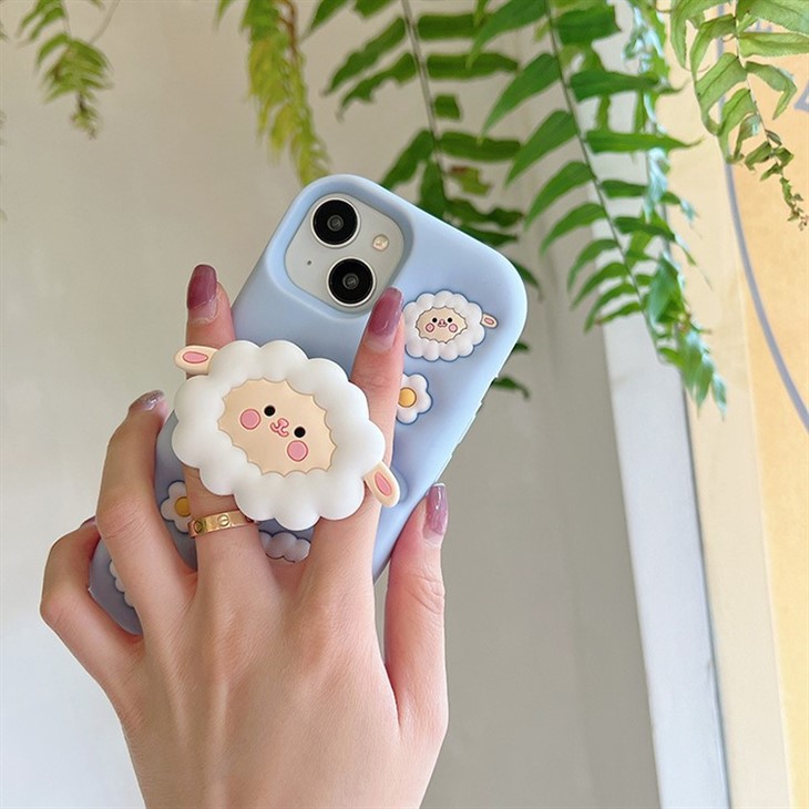 Soft Silicone Sheep Holder Phone Cover