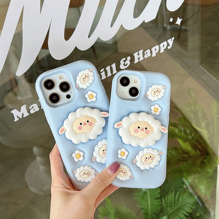 Soft Silicone Sheep Holder Phone Cover
