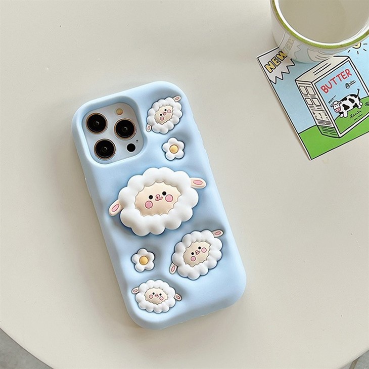 Soft Silicone Sheep Holder Phone Cover